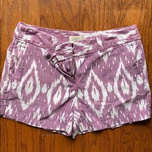 Lavender Purple Tie Dye Print Soft LOFT Shorts 0